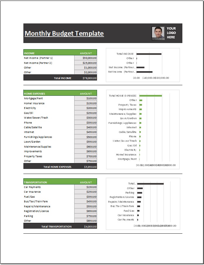 Monthly Budget Template 06