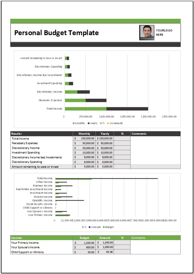 Personal Budget Template 06