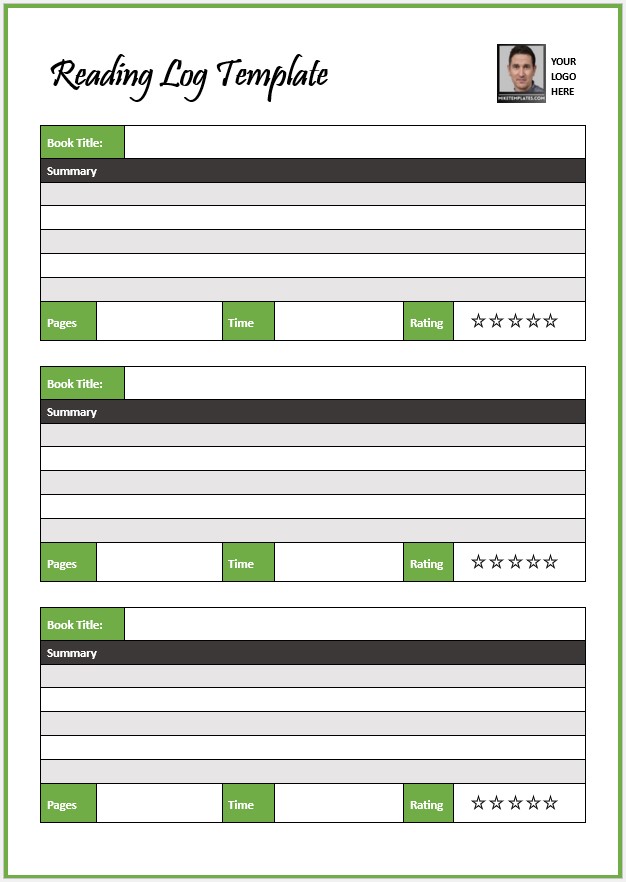 Reading Log Template 05