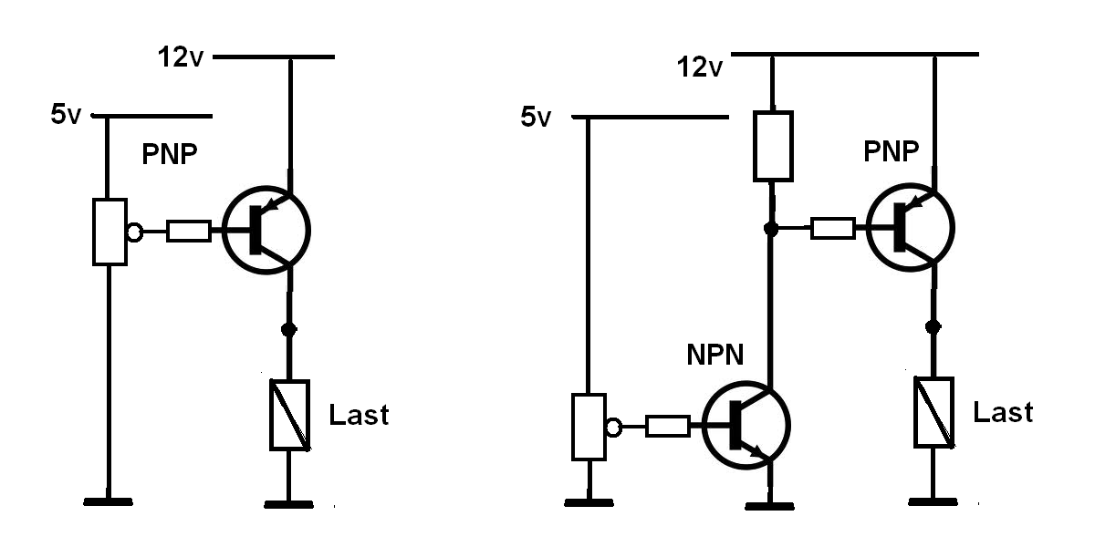 Unterschiede In Transistorgrundschaltungen Npn Und Pnp