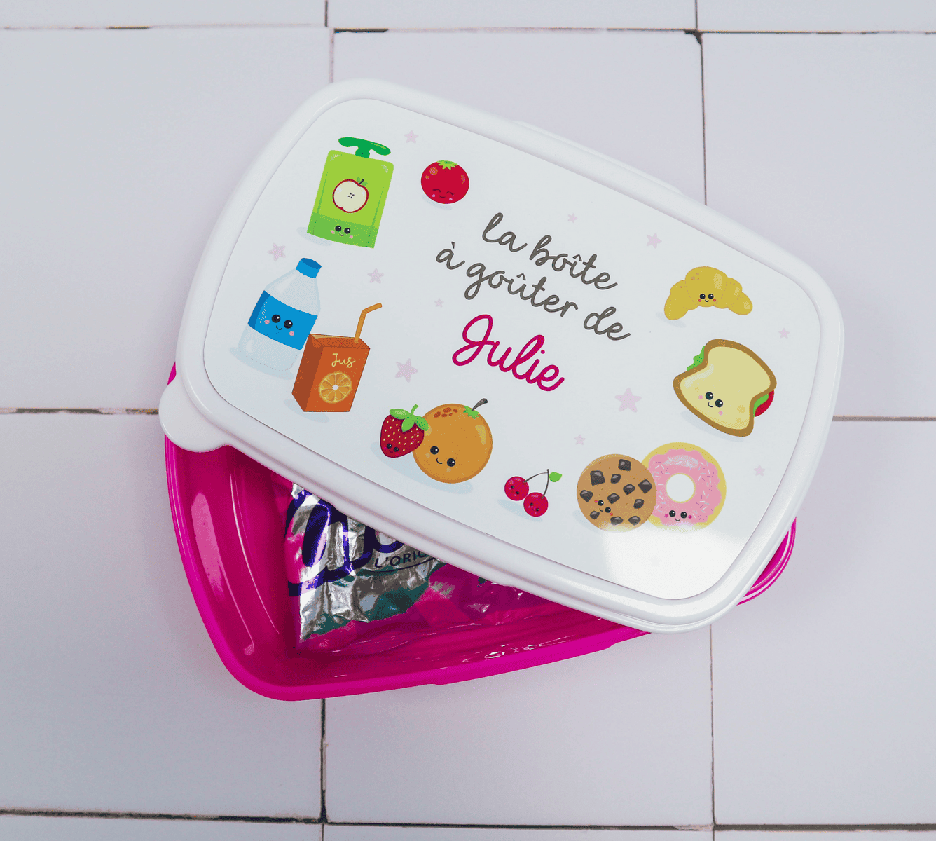 Boîte à Goûter Design Letters - Sans BPA, Va Au Lave-vaisselle & Micro-ondes - Lunch Box Adulte/Enfant - 4