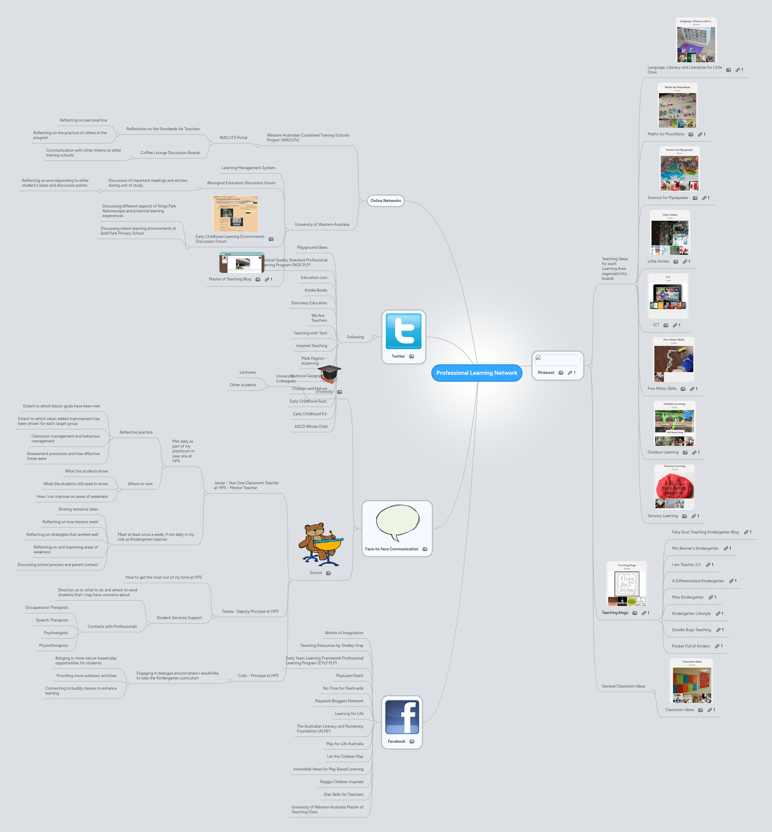 Professional Learning Network Mindmeister Mind Map - Classic Nature Texture - 4K