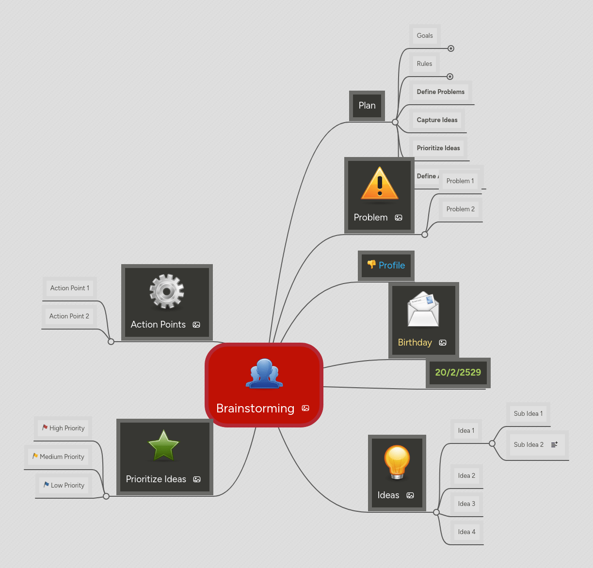 Reverse Brainstorming Mindmeister Mind Map - Beautiful Space Texture - Retina