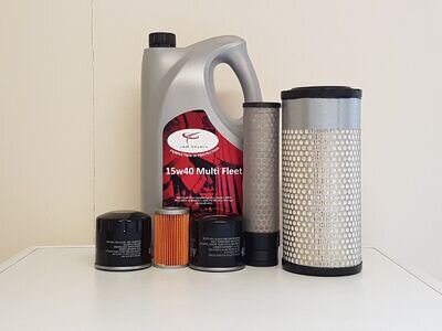 Filter Service Kit & 5Ltr Engine Oil Suits Kubota KX71-3 Filter Service Kit & 5Ltr Engine Oil Suits Kubota KX71-3