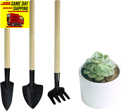 Mini Gardening Tools, 3Pcs Portable Garden Hand Tools Set, Miniature Gardening R Mini Gardening Tools, 3Pcs Portable Garden Hand Tools Set, Miniature Gardening R