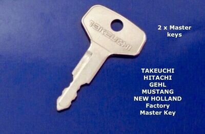 2 x TAKEUCHI FF Master Plant Excavator Digger Keys + FAST FREE POST ! 2 x TAKEUCHI FF Master Plant Excavator Digger Keys + FAST FREE POST !