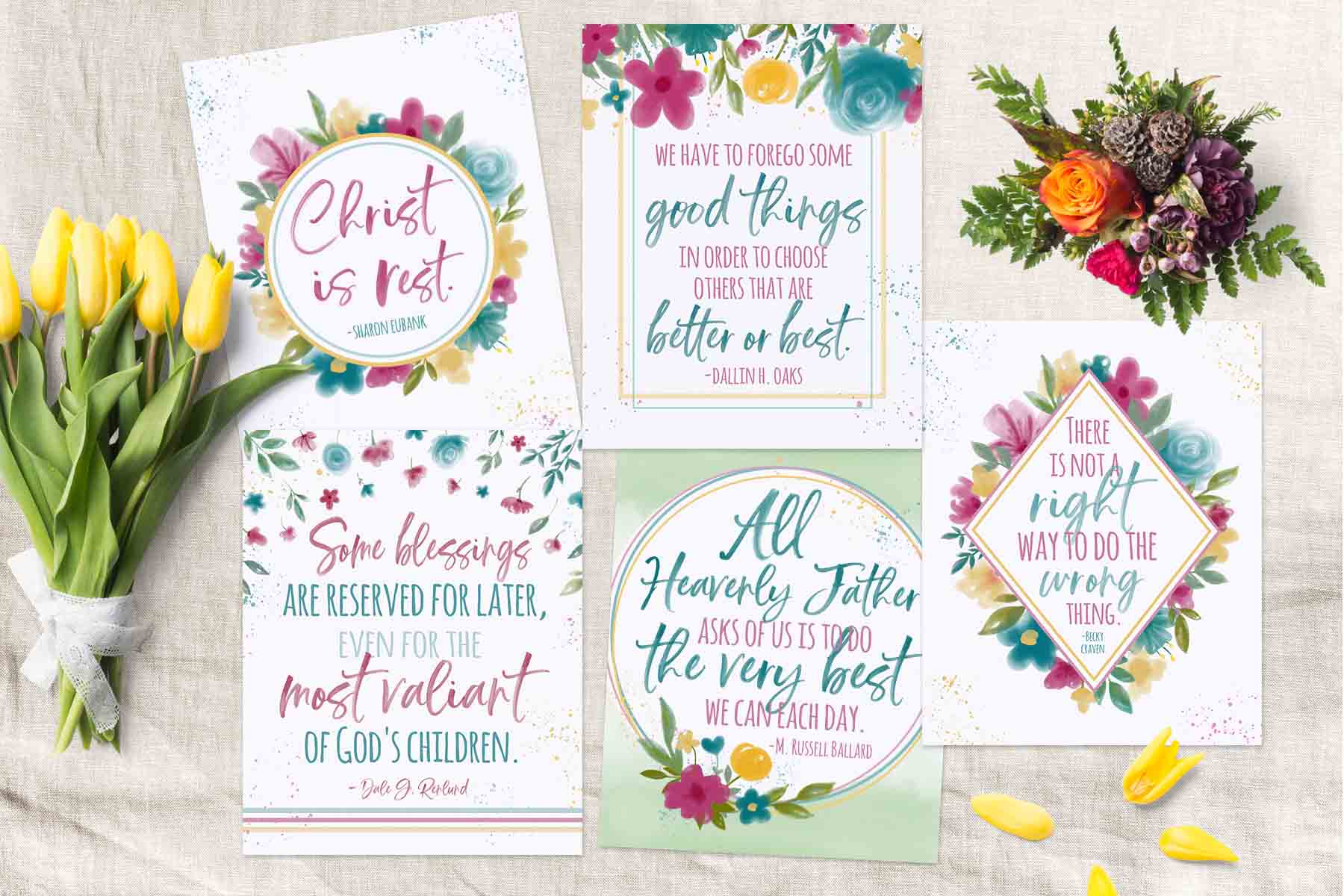april 2019 general conference quote printables ministering printables