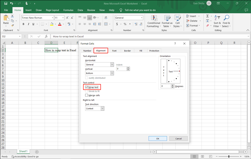 How to wrap text in excel? here are five ways