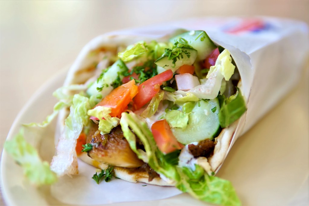 Gyro Sandwich at Minna Mediterranean Restaurant of Seattle