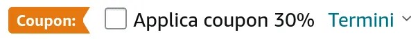Esempio di coupon applicabile in pagina tramite bottone