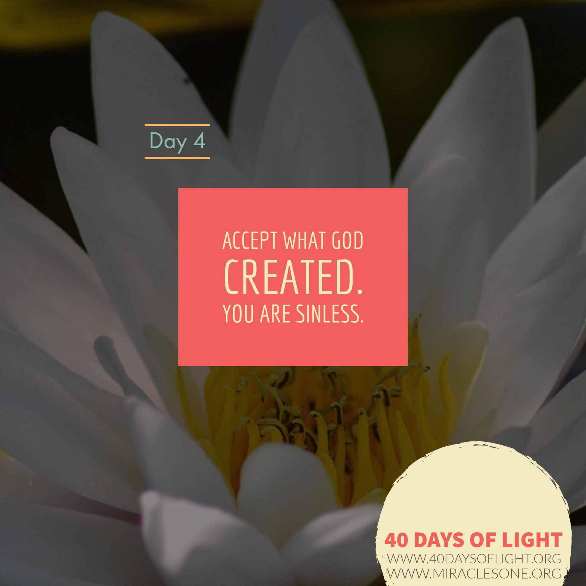 Read more about the article 40 Days of Light: Day 4