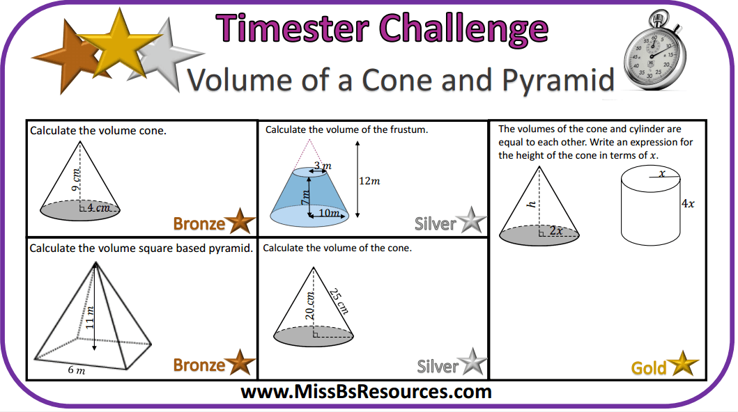 Volume of pyramids and cones worksheet answers