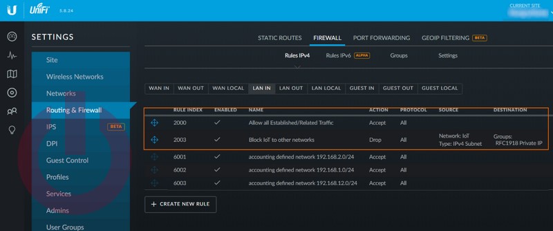 · ensure the networks have no content filtering in unifi. Configure Unifi To Block Access From One Iot Vlan To All Vlans Missing Remote