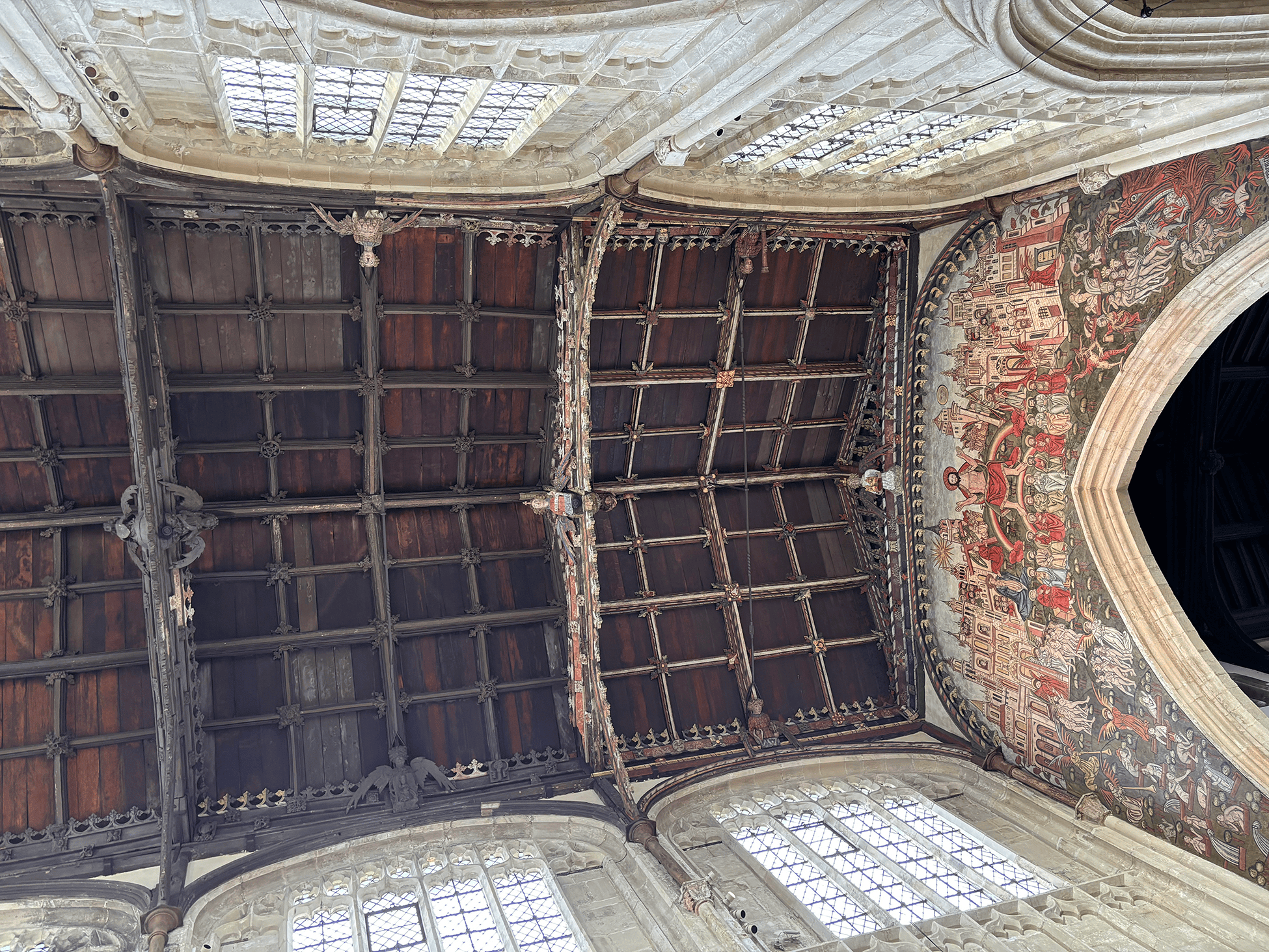 Ceiling from St. Thomas' Church, Salisbury, UK. The devil is in the details