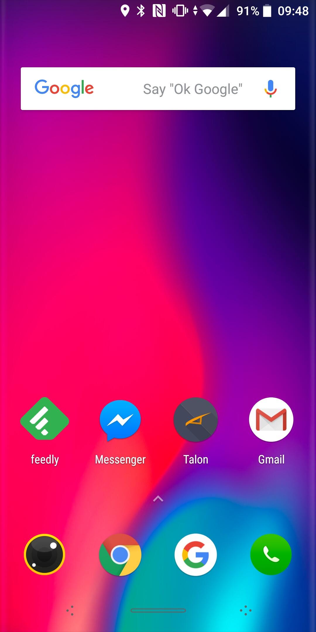 Elephone U Pro Homescreen