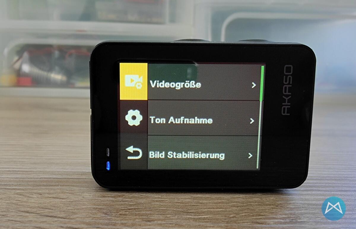 Akaso 7 Brave Le Action Cam Back Display Menu