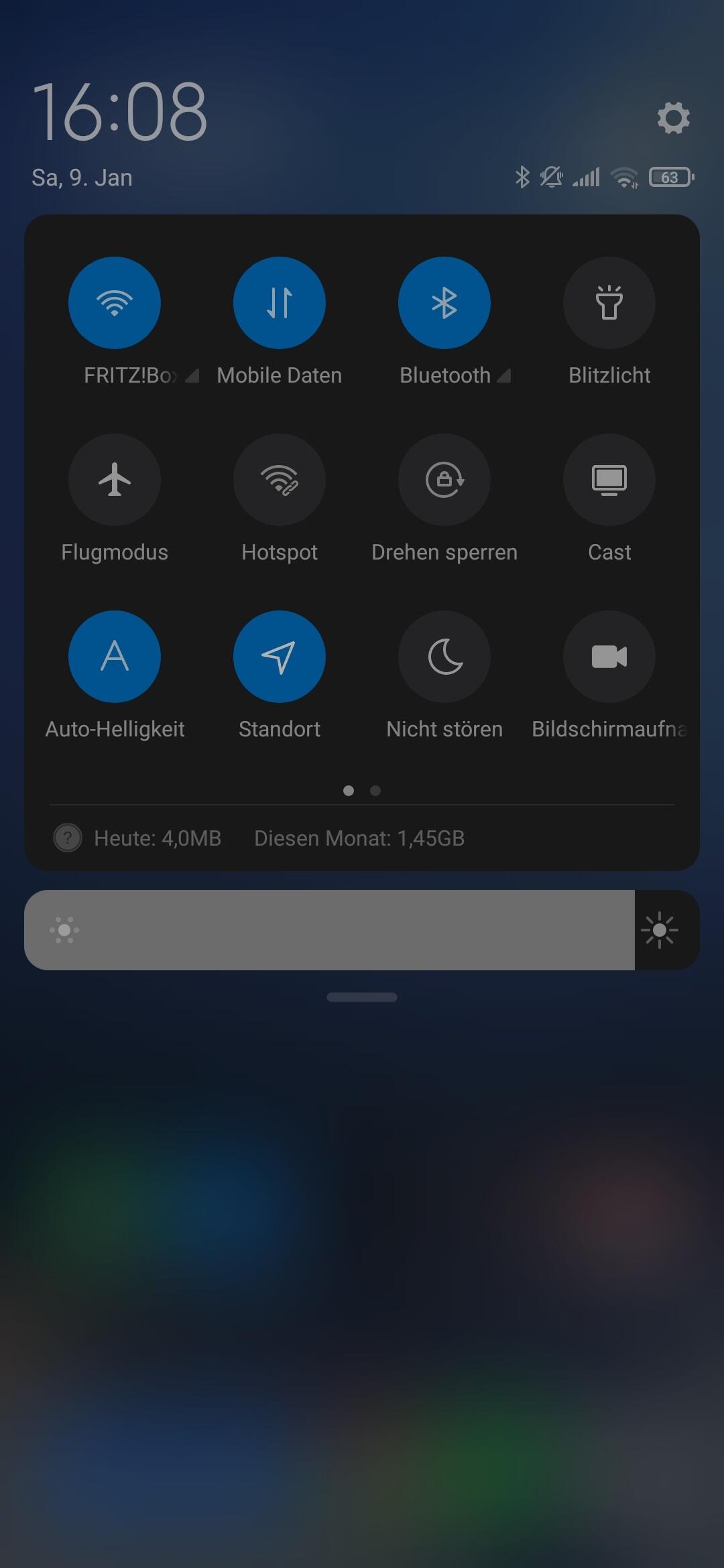 Poco M3 Quicksettings