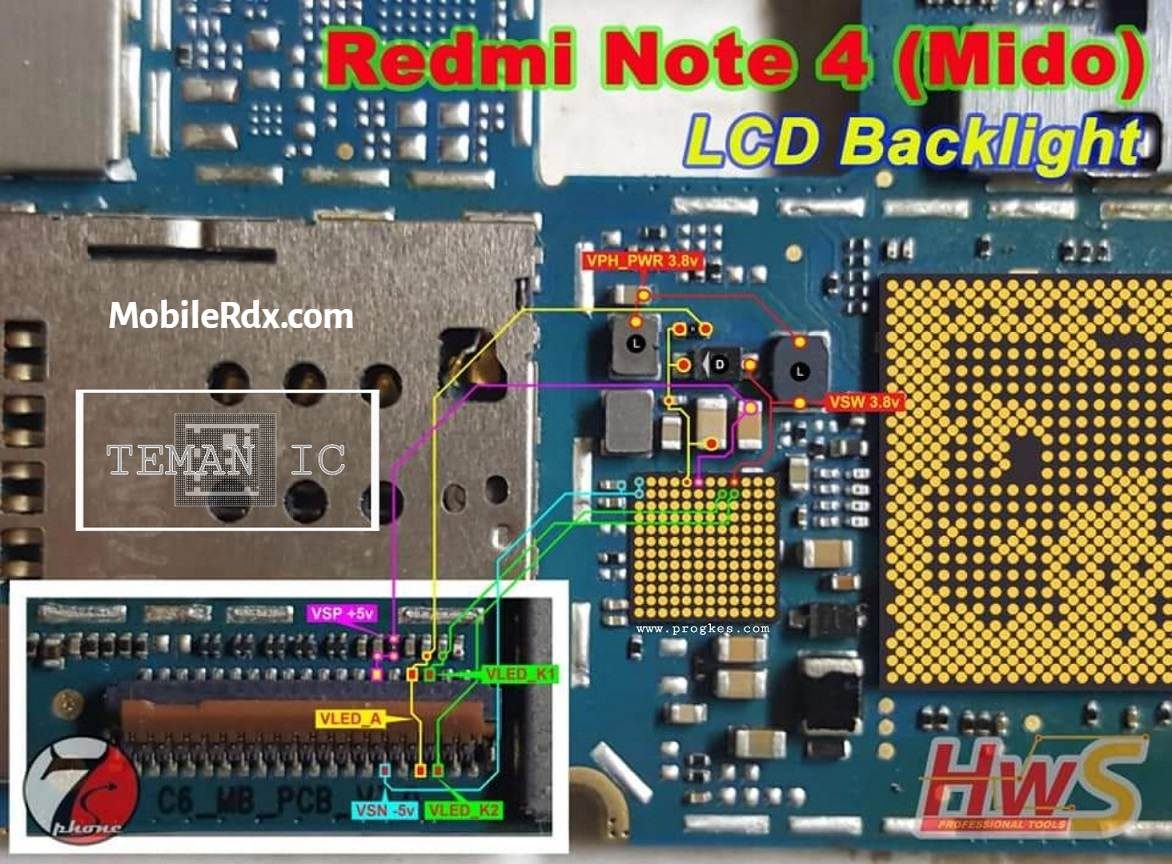 Repair Redmi Note 4 Display Light Problem LCD Backlight Ways