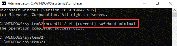 Boot Safe Mode Using Command Prompt