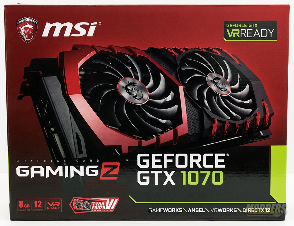 MSI GeForce GTX 1070 Gaming Z Graphics Card Review - Modders Inc