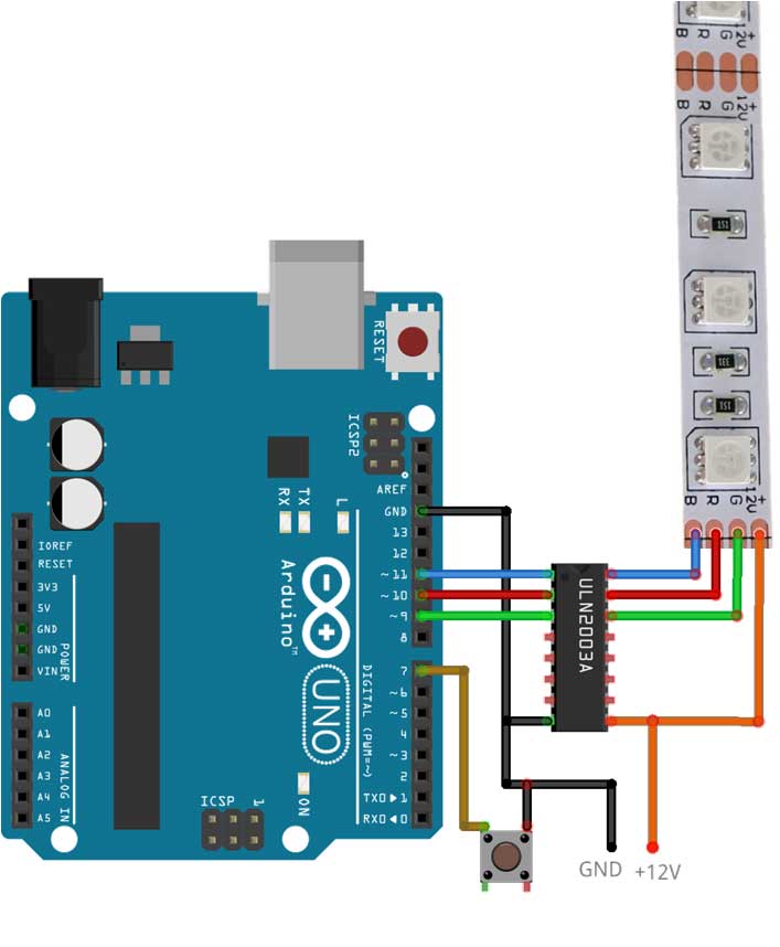 RGB-LED-Arduino-Anschlussplan