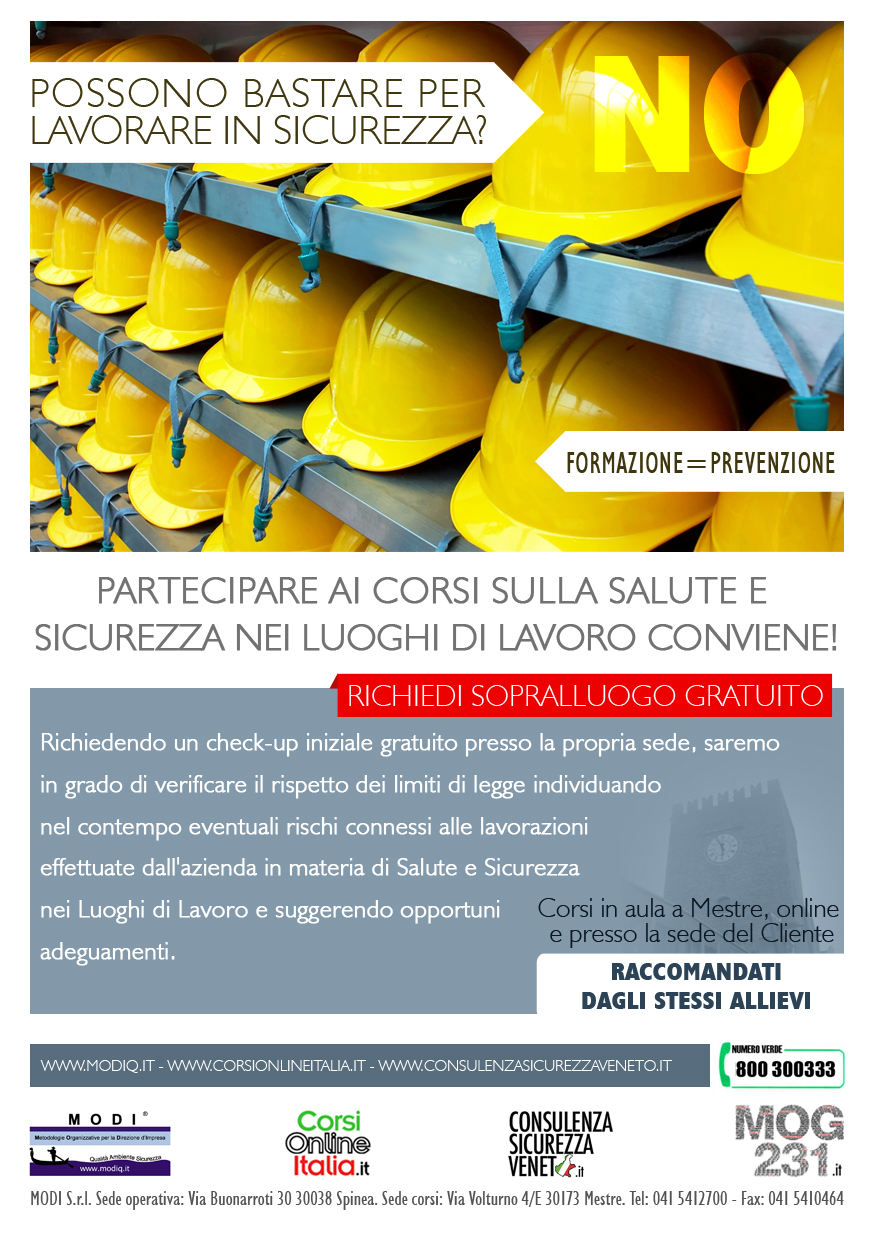 Quanto Dura La "Parte Specifica" Della Formazione Sulla Sicurezza Da Far Fare Au Lavoratori Secondo La Legge 81/08? - Modi Srl Mestre - Consulenza E Formazione Qualità Ambiente Sicurezza Privacy E 231 1240_x_874_jpg