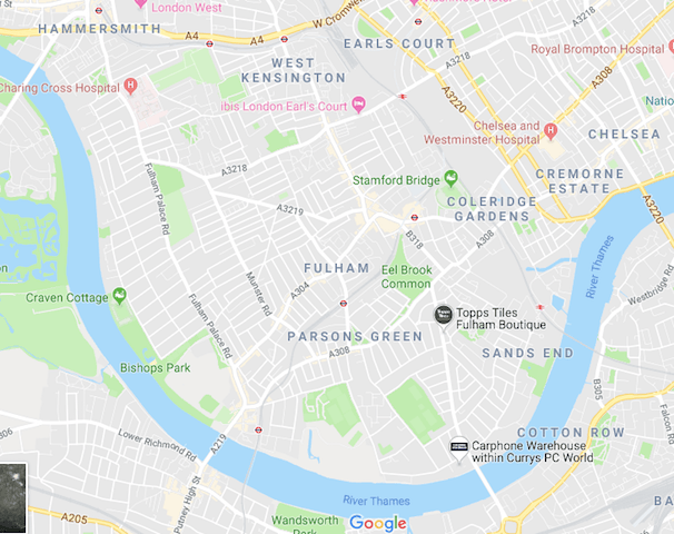 Things To Do In Fulham London Moesatlas Com Fulham Map 