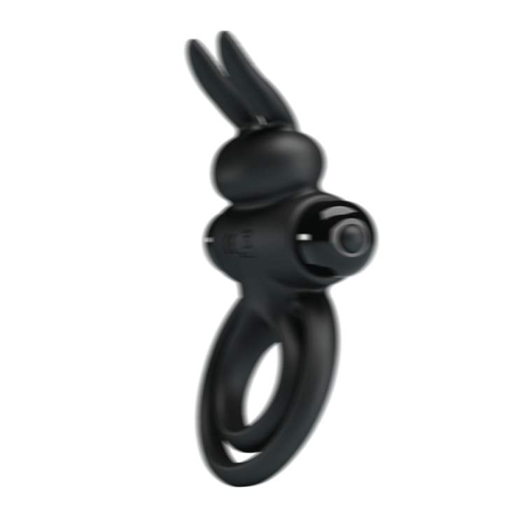 Anillo Doble con Vibrador de clitoris Black