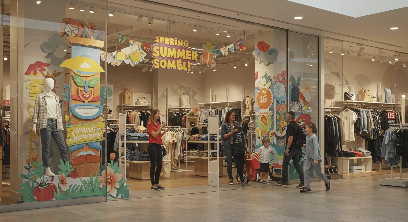 Ambientao de ponto de venda realizada dentro de um shopping