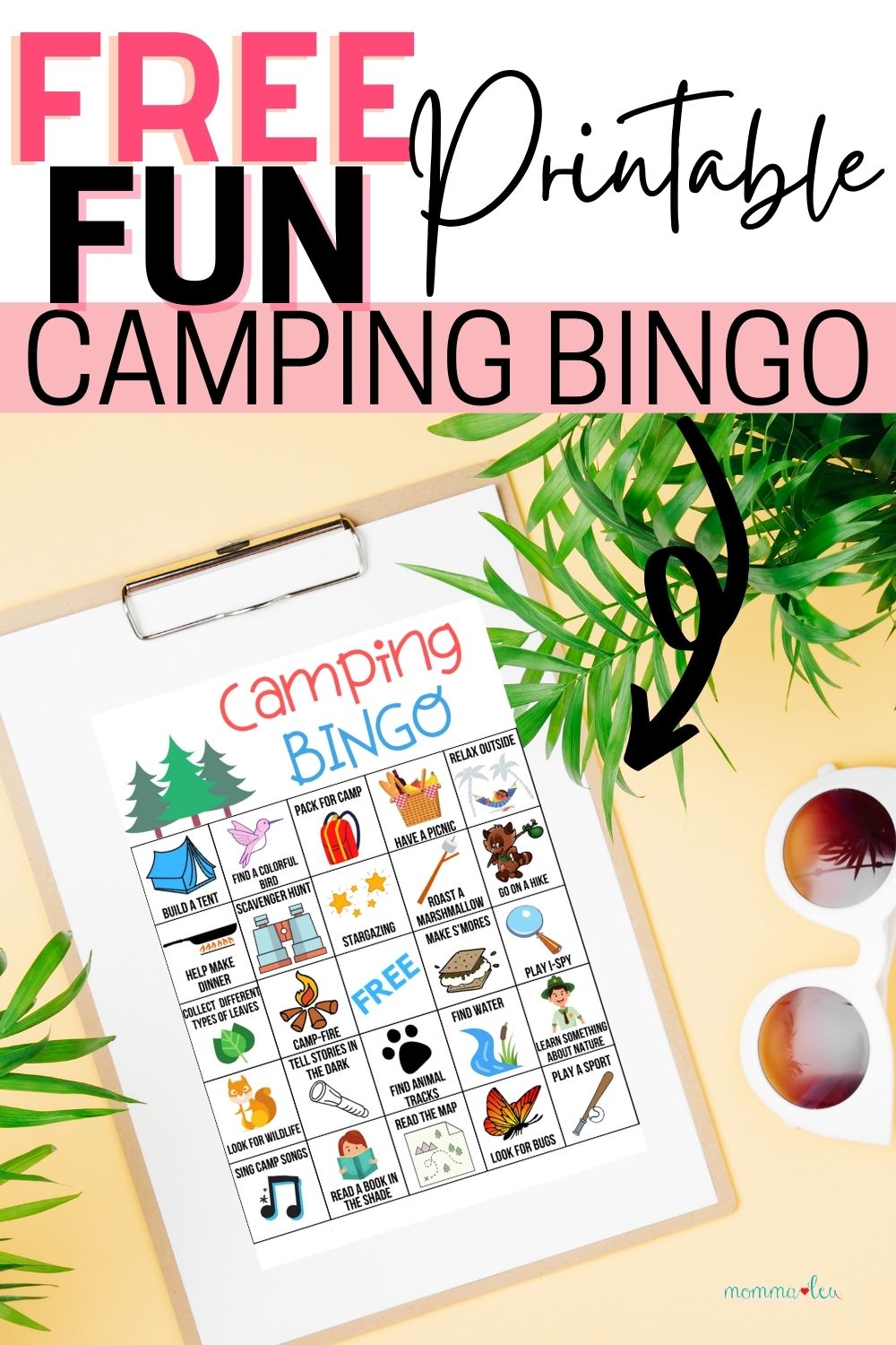 super fun free bingo game to print out for your next camping trip