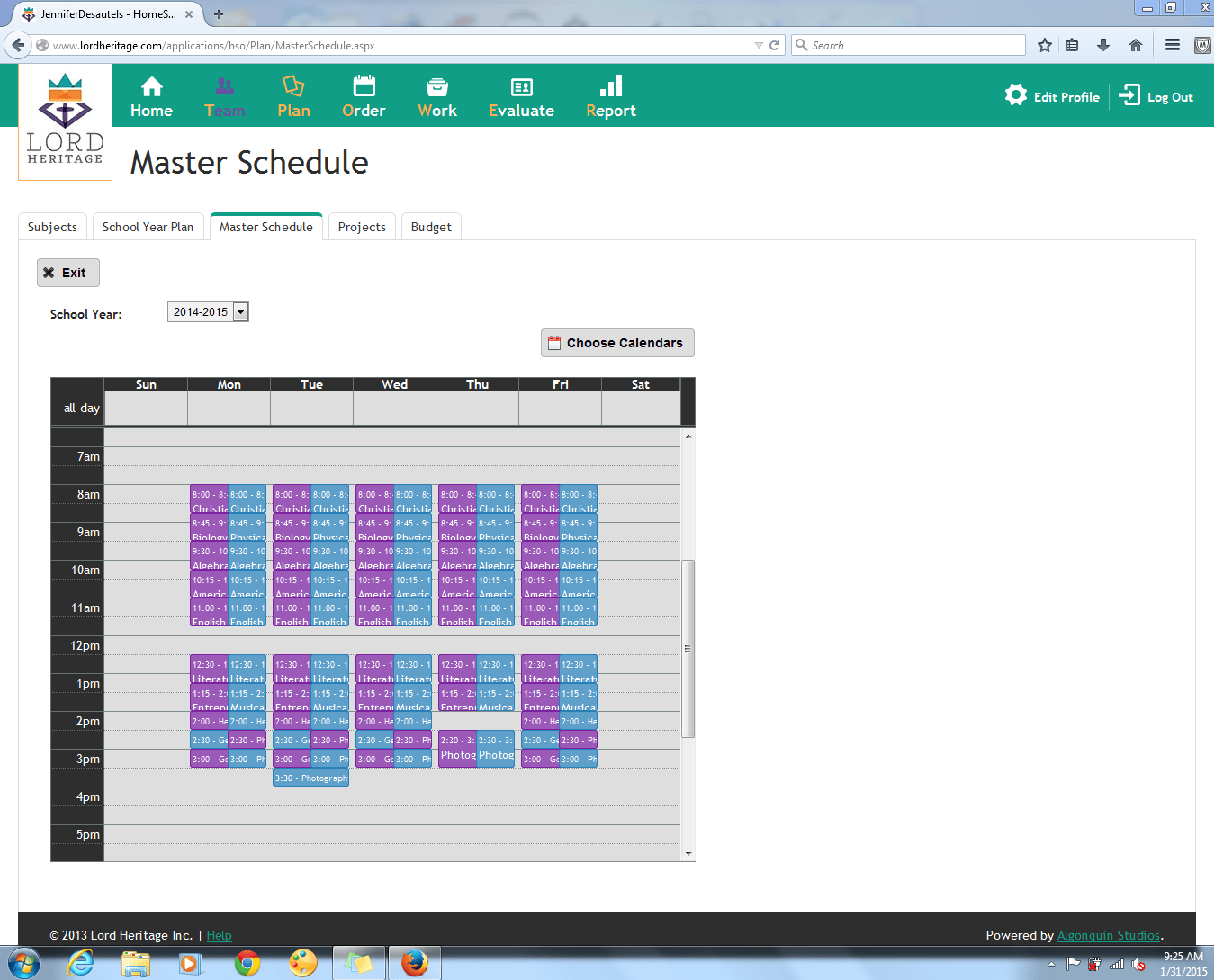 PlanMasterSchedule - Mom's Plans