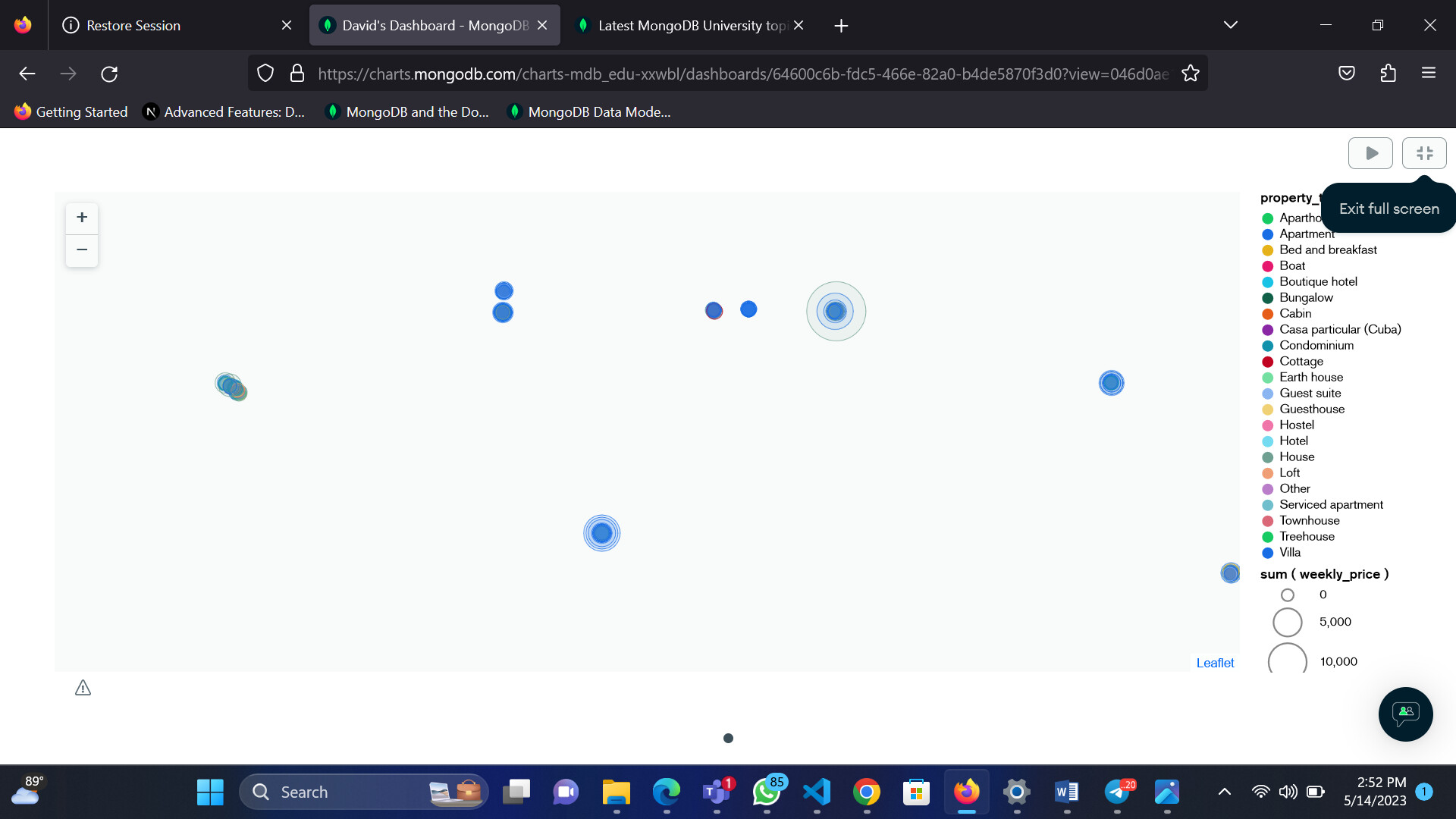 MongoDB Charts World Map Not Being Displayed At The Back Of Geospatial 