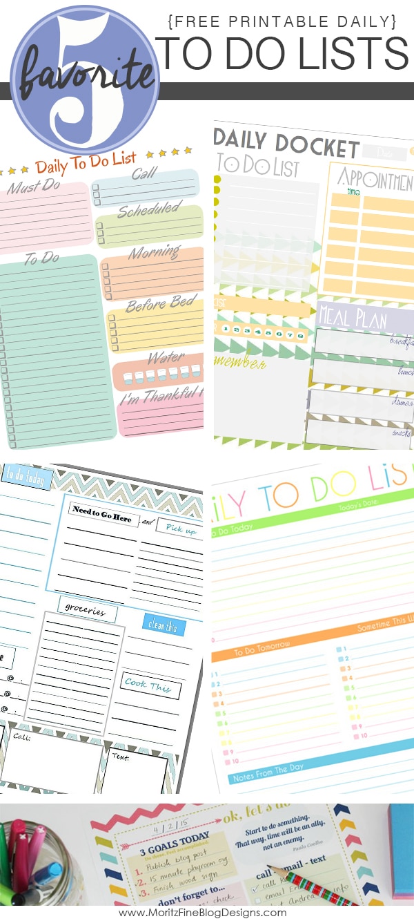 daily to do list free printables