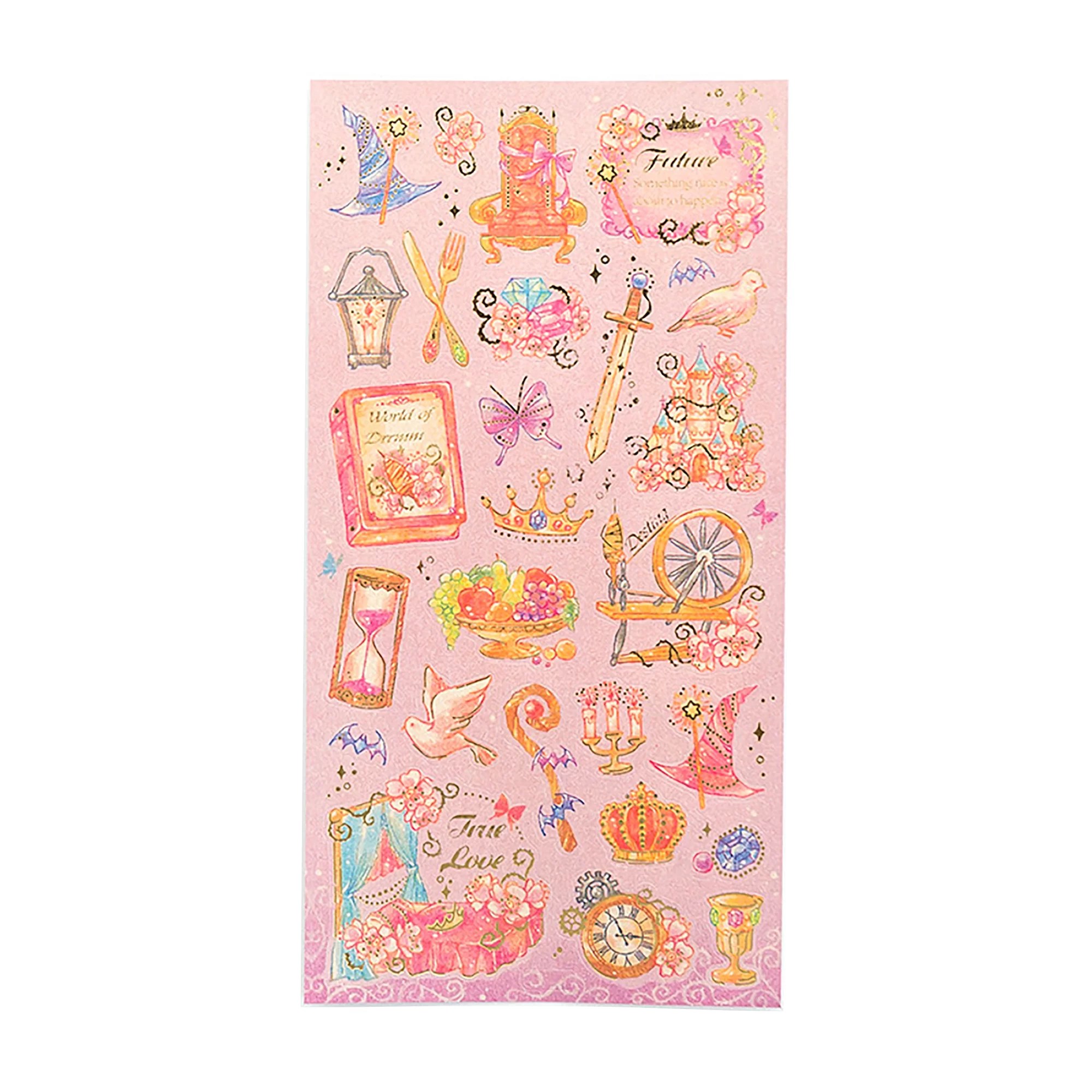 Fairy Tale Sticker Sheet - Spinning Wheel | MoshiMoshi