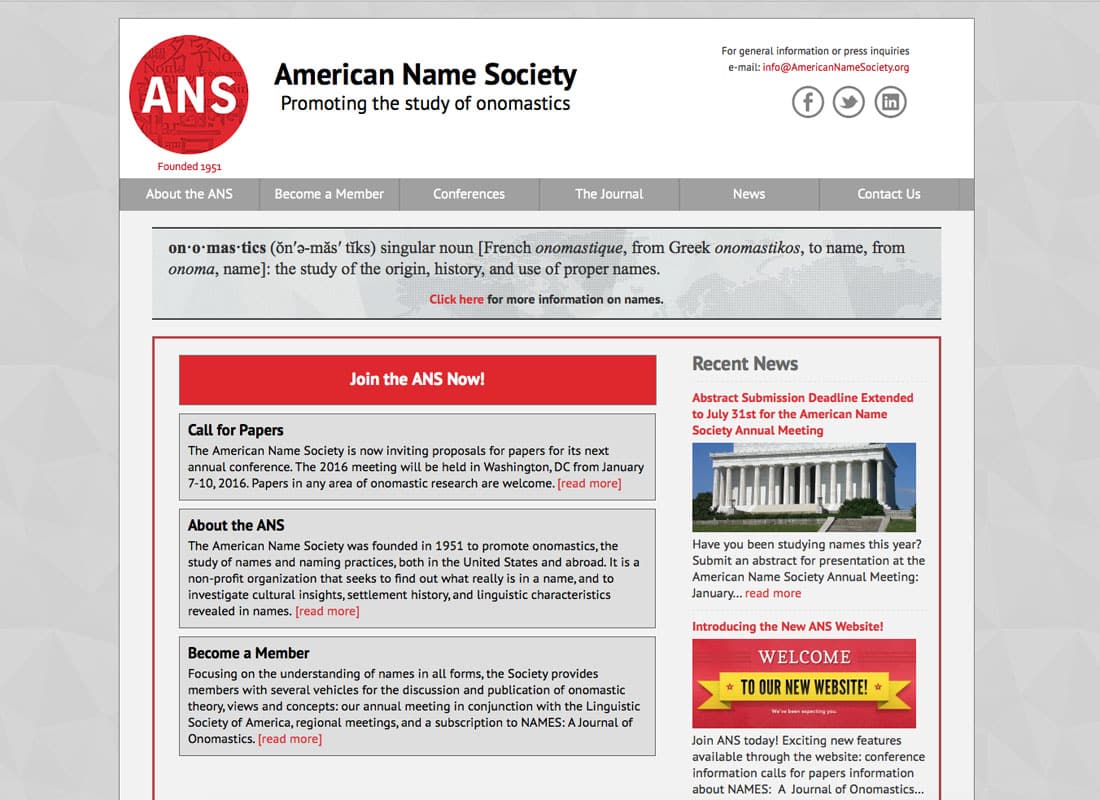 The American Name Society