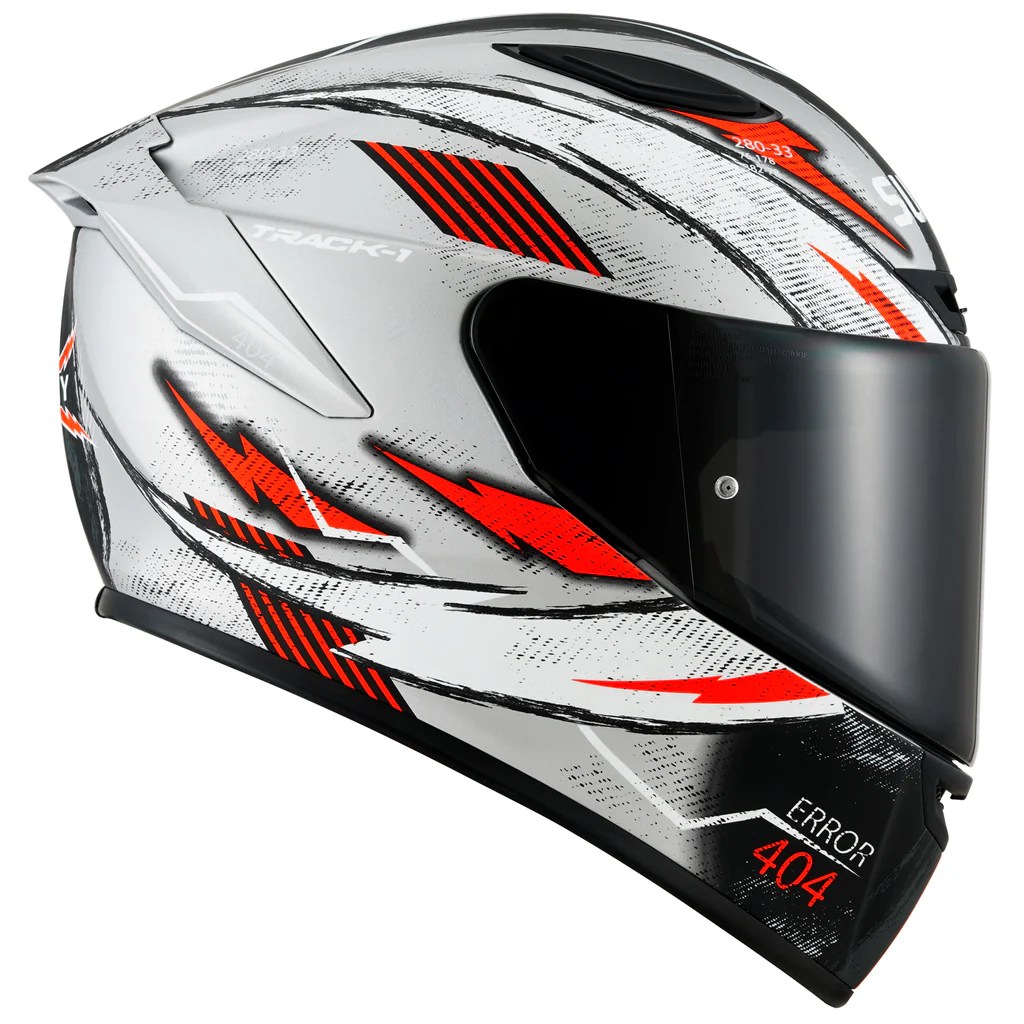 Suomy Track-1 Helmet - 404 Matte Silver/Red