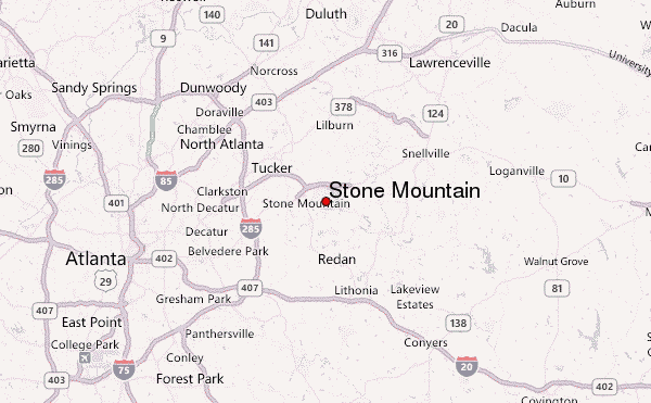 Stone Mountain Map.