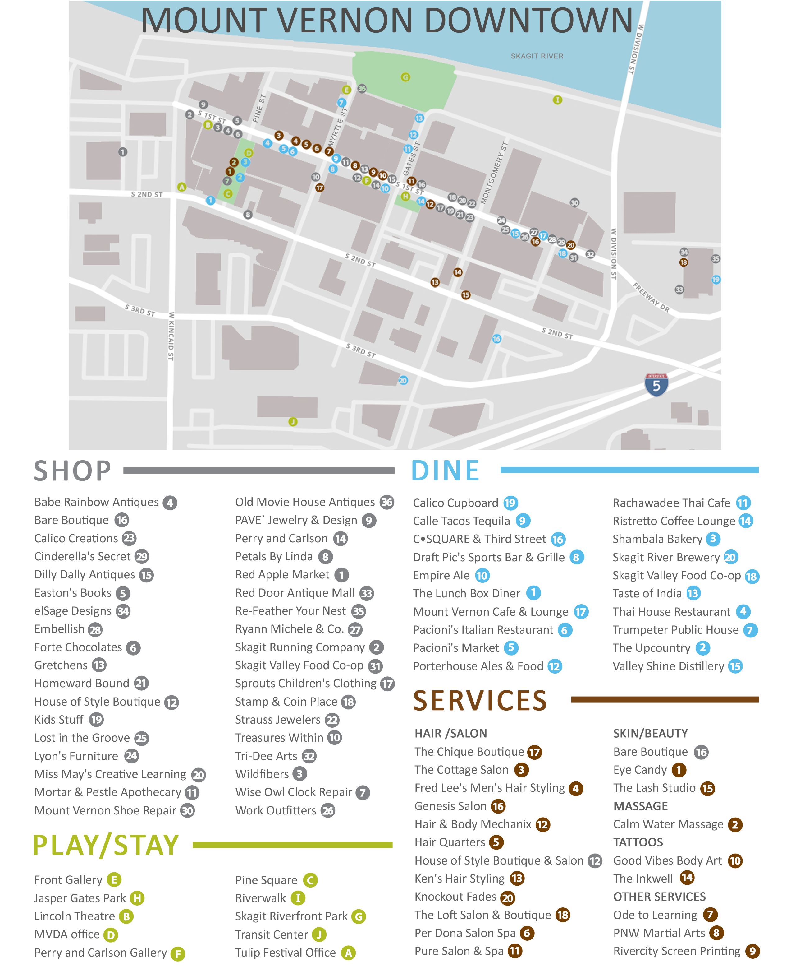 Downtown Mount Vernon Wa Mapprint 1 