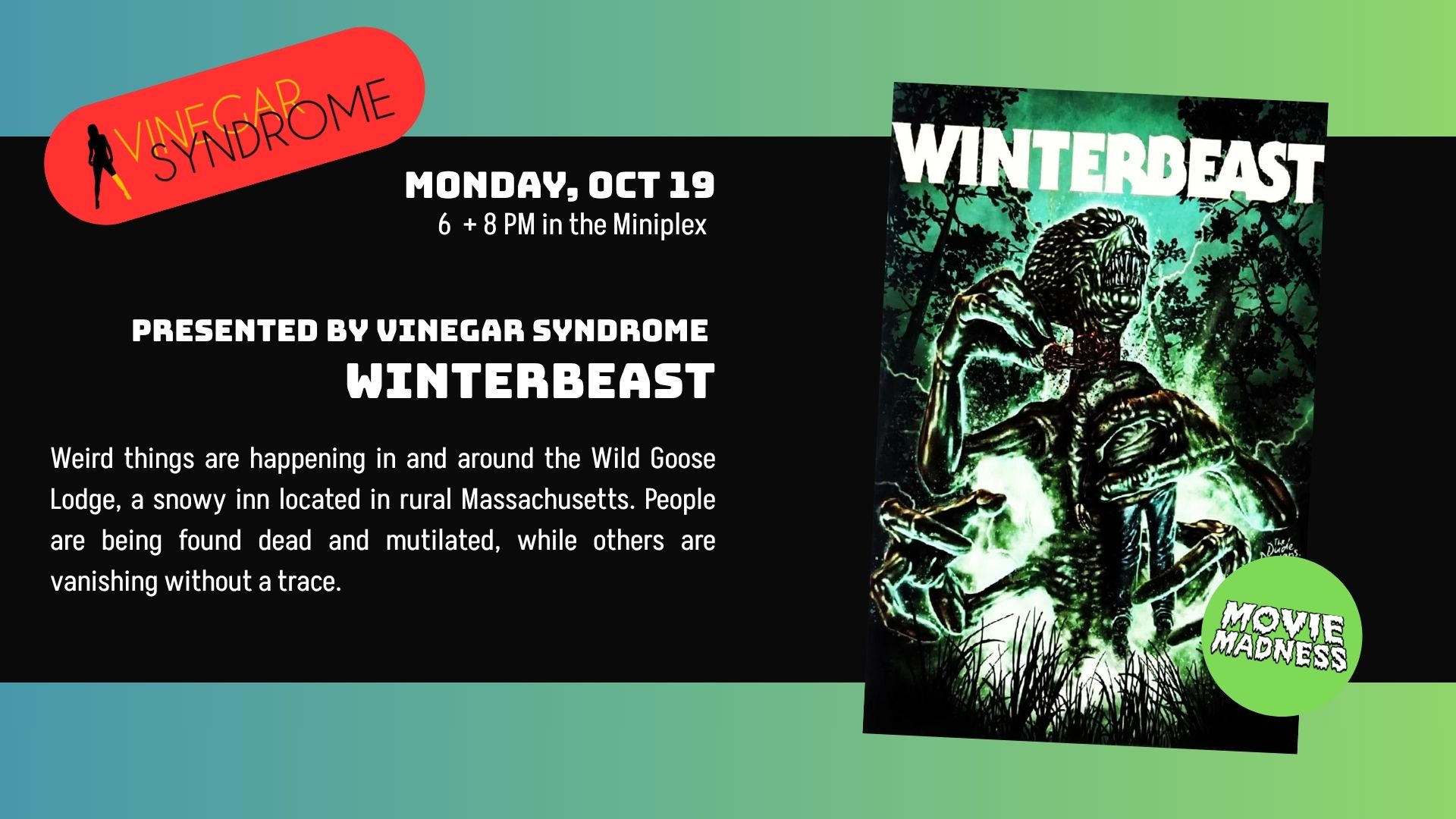 Events from October 12 – October 26 – Movie Madness