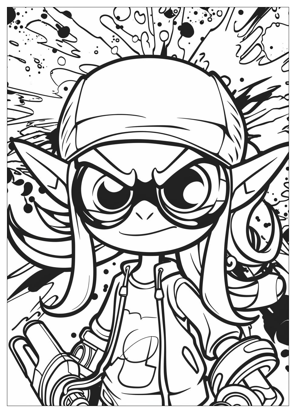 Splatoon coloring pages