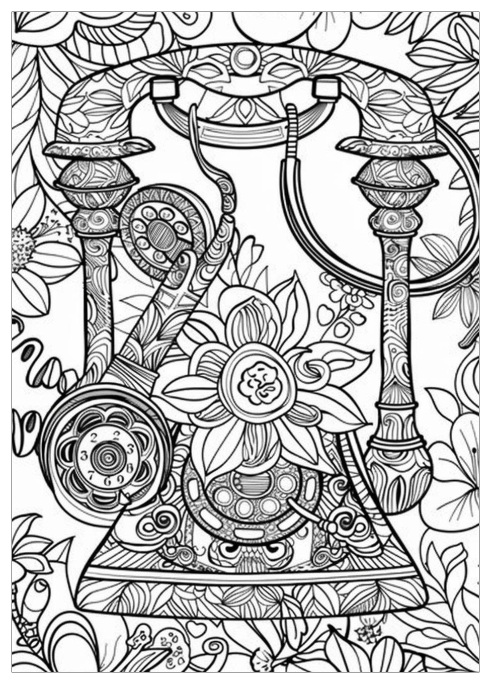 Telephone coloring pages