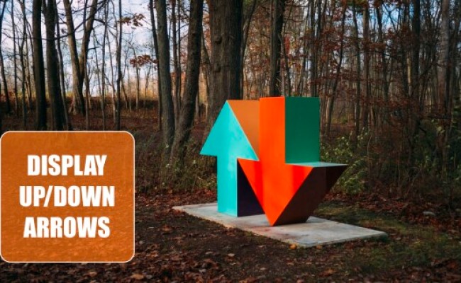 Display Up/Down Arrows - Excel Tips - MrExcel Publishing