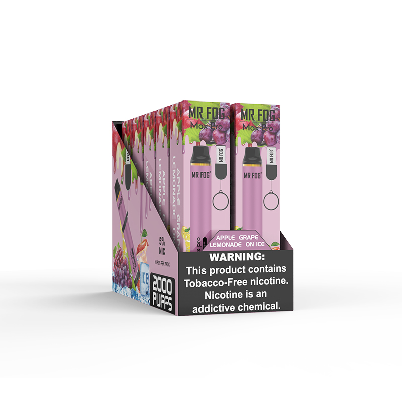 MR FOG MAX PRO 2000 PUFFS Apple Grape Lemonade On Ice Mr Fog