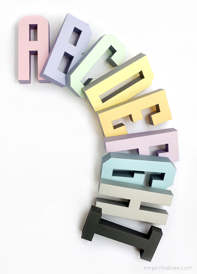 3d alphabet templates mr printables