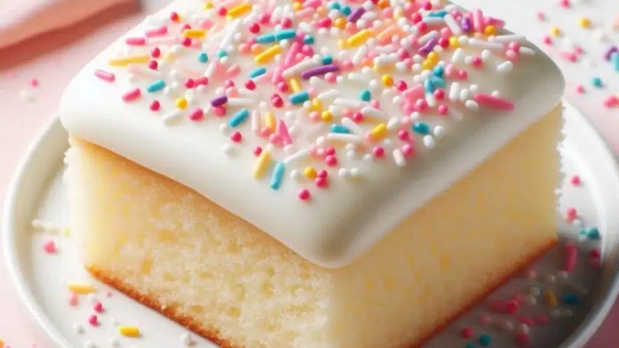 sponge spnge cake with sprinkles
