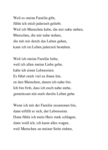 15/7/2021 · familie gedicht kurz.kurze danke gedichte und sprüche für karten oder geschenke. Familie Gedicht Kurz - Gedichten Ideen