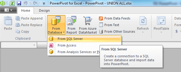 Start the Import Data Wizard