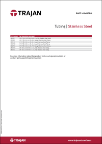 Stainless Steel Part Number List