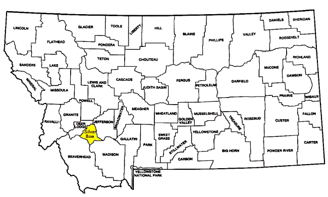 Montana County Map Montana Silver Bow 