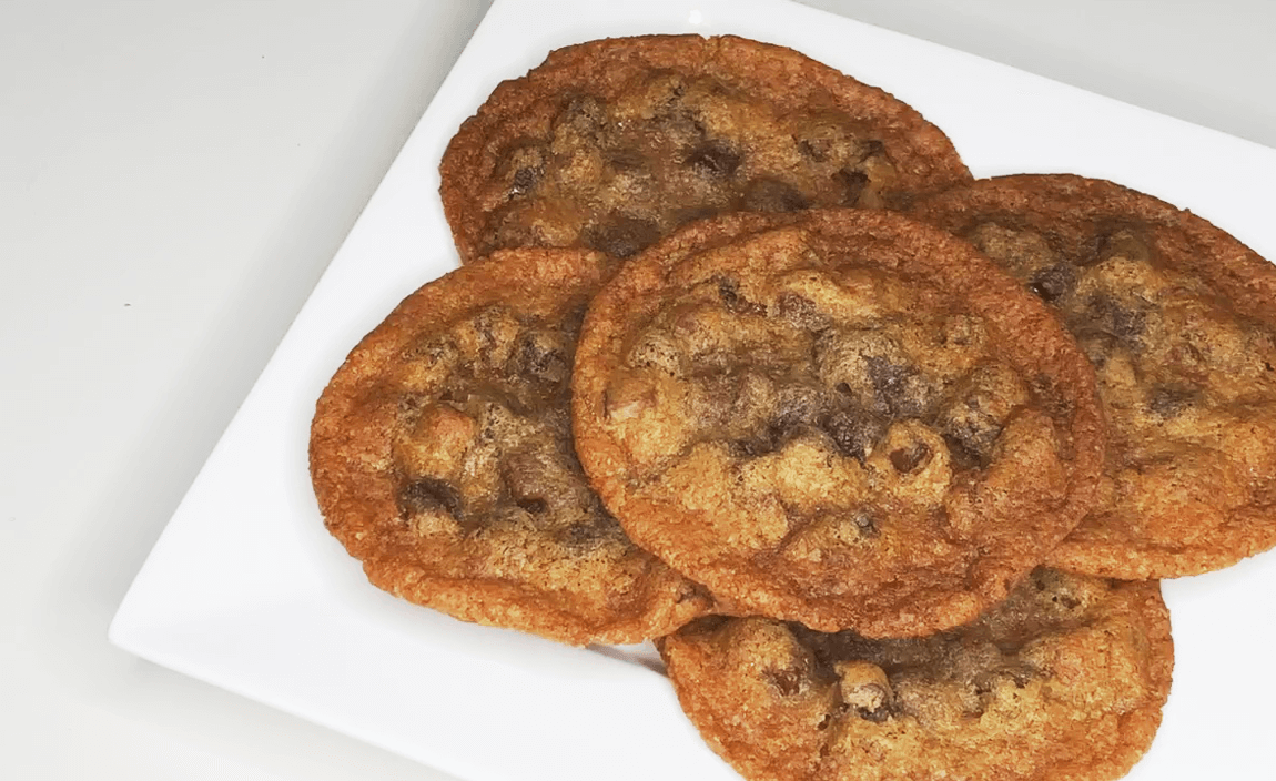 Extra Thin Chocolate Chip Cookies